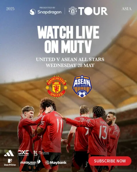 live streaming manchester united vs asean all stars