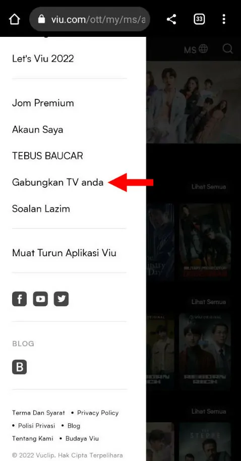 cara tonton viu di smart tv