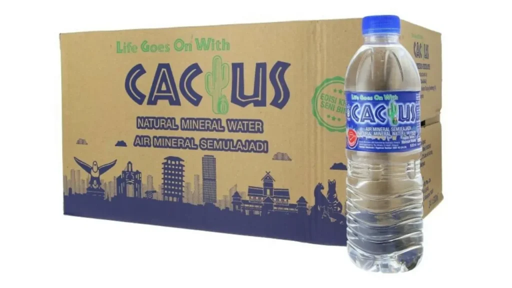 air penutup biru cactus