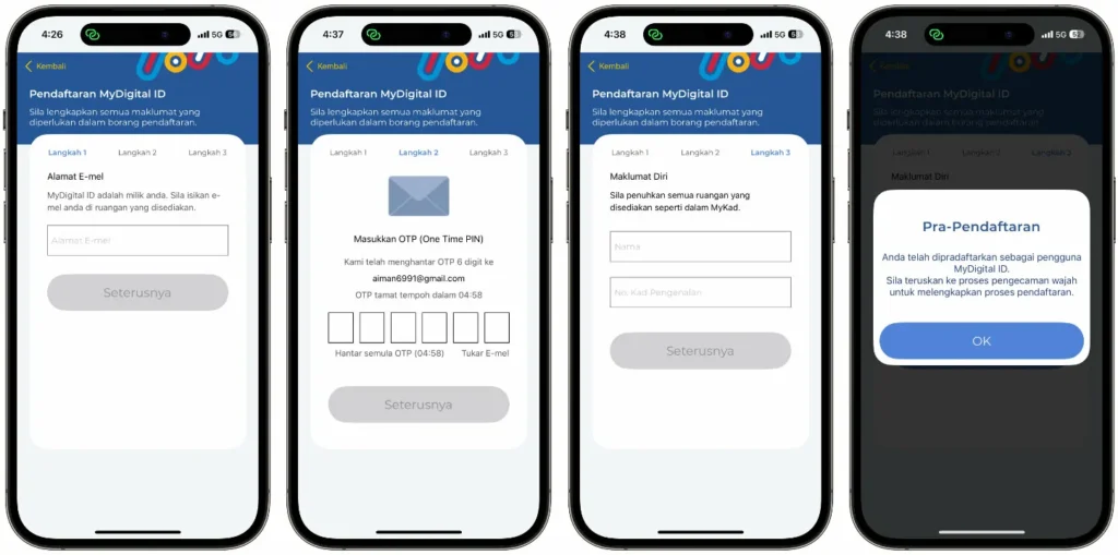 cara daftar mydigital id