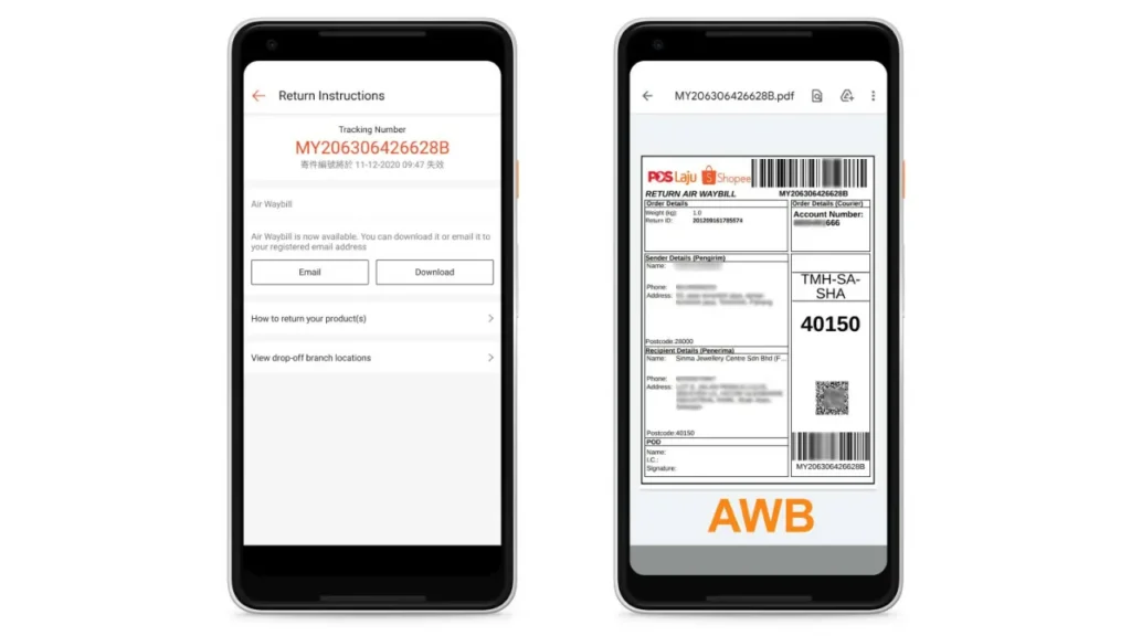 cara mohon refund dan return shopee