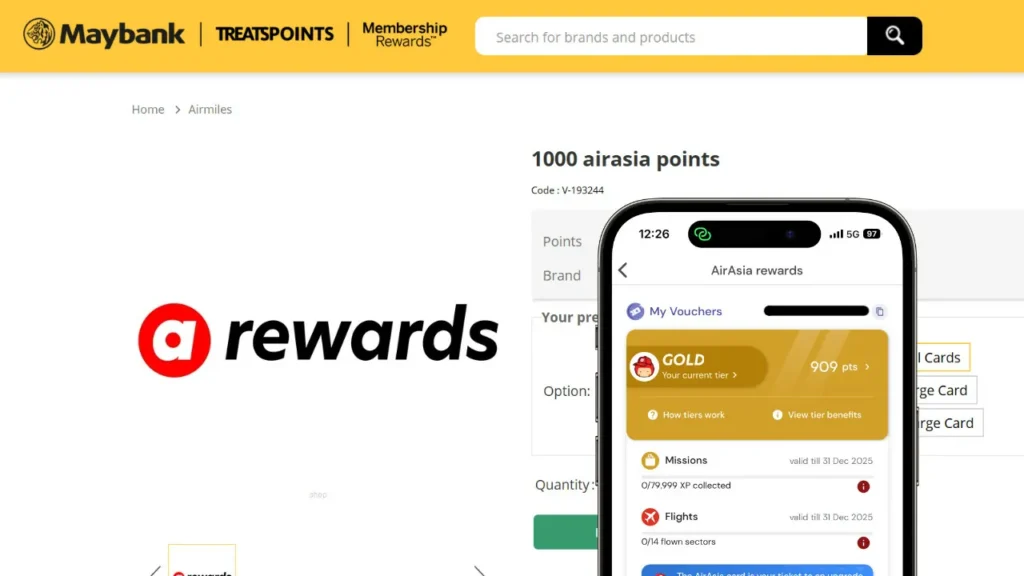 cara tebus air miles dari treatspoints maybank