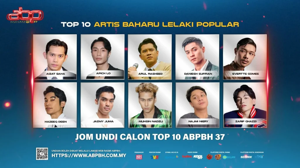 artis baharu lelaki popular