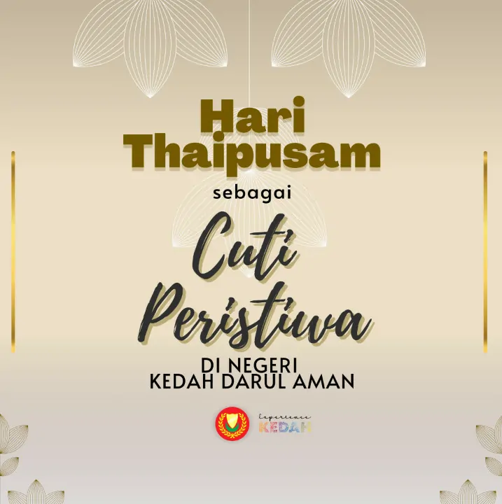 kedah cuti thaipusam