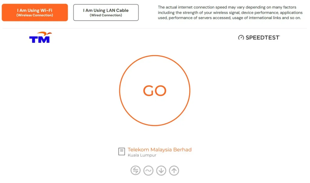 cara check speed test unifi