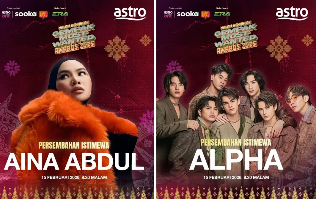 persembahan selebriti gempak most wanted awards 2026