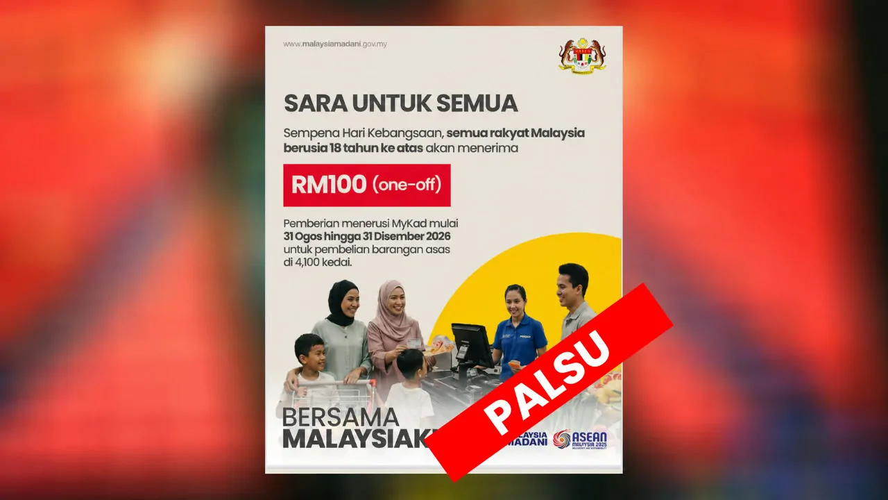 SARA RM100 SEMPENA KEMERDEKAAN ADALAH PALSU