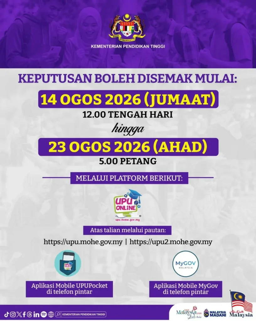 keputusan upuonline 2026