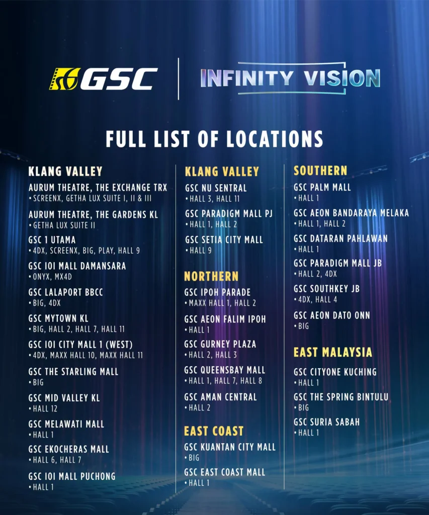 gsc infinity vision di malaysia