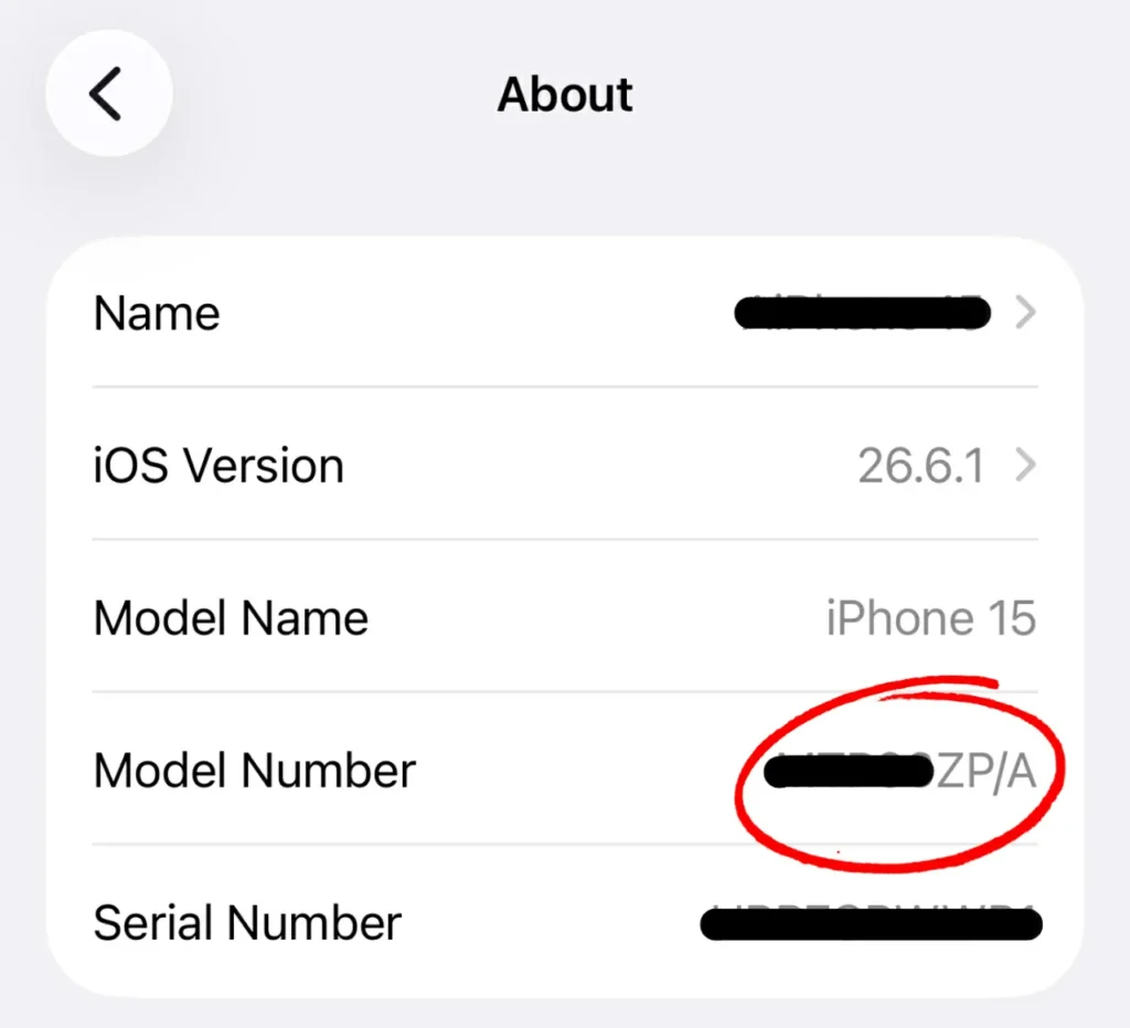 model iphone