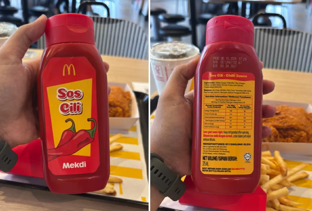 botol sos cili mekdi